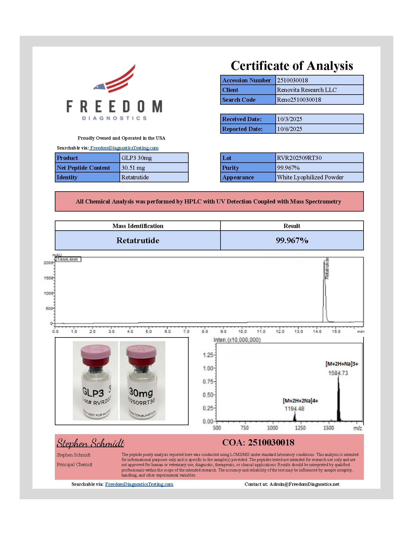 GLP-3 (Retatrutide) - 30mg (RESEARCH USE ONLY) - Image 2