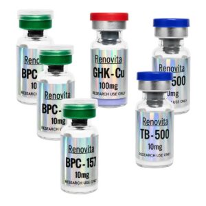GLOW: Multi-Peptide Reference Kit — Qty 3: BPC-157 (10 mg vials) + Qty 2: TB-500 (10 mg vials) + Qty 1: GHK-Cu (100 mg vial) (RESEARCH USE ONLY)