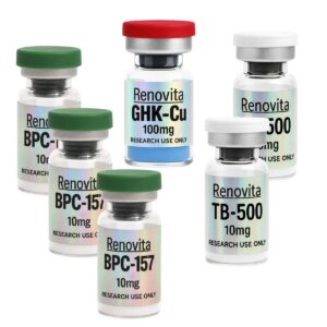 Glow Stack — Qty 3: BPC-157 (10 mg vials) + Qty 2: TB-500 (10 mg vials) + Qty 1: GHK-Cu (100 mg vial) (RESEARCH USE ONLY)
