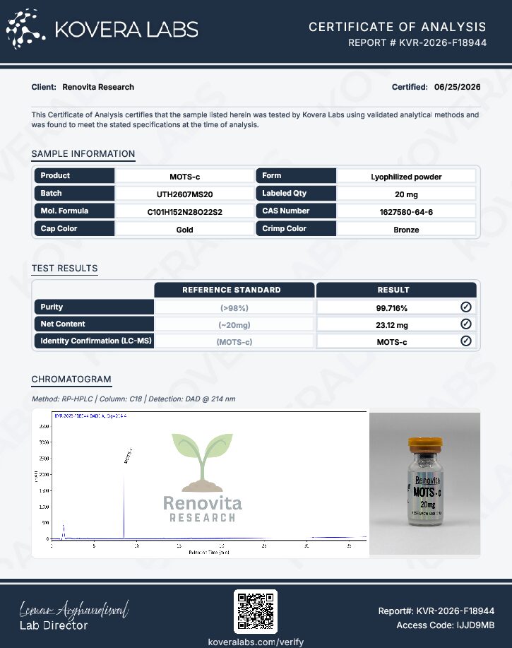 MOTS-c-20mg (RESEARCH USE ONLY) - Image 2