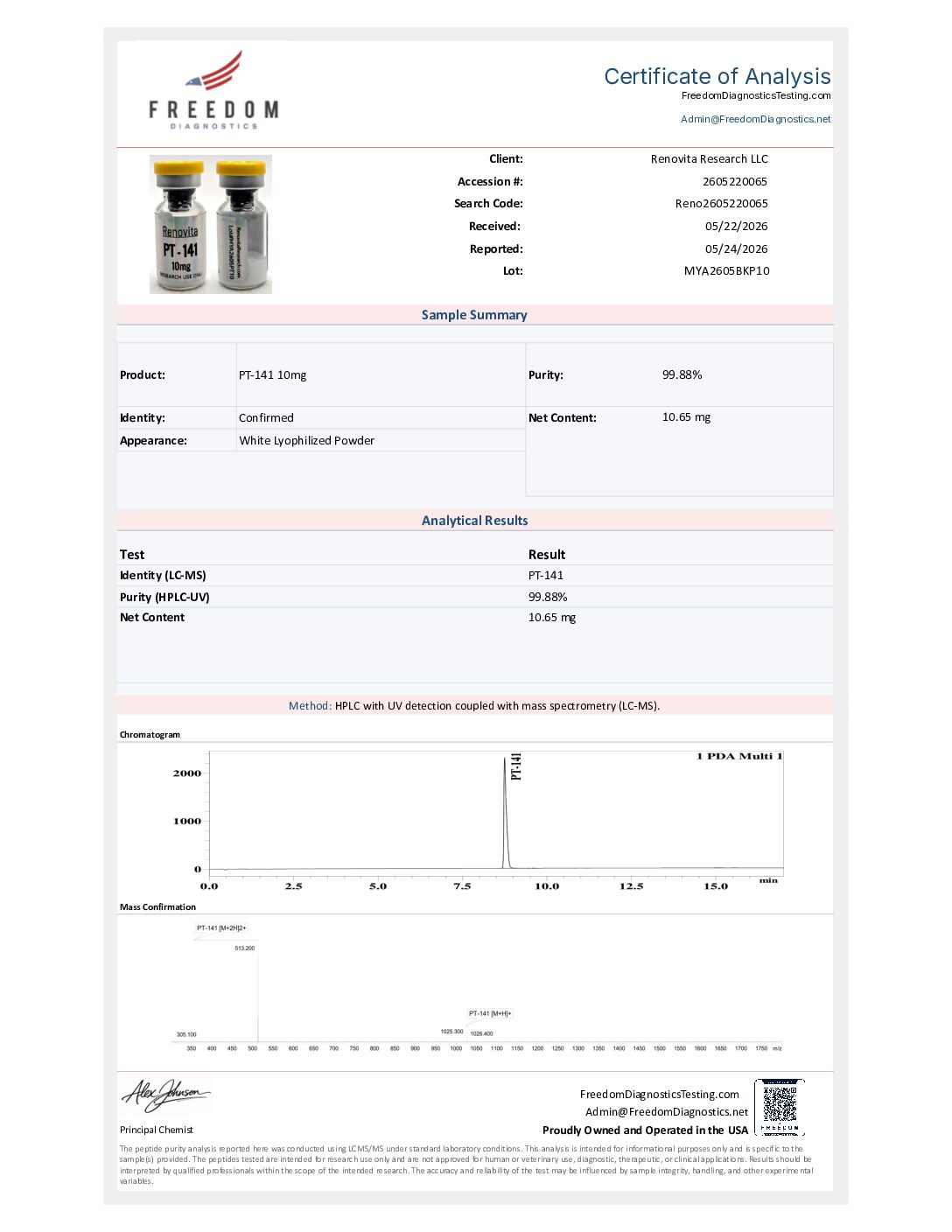 PT141-10mg (RESEARCH USE ONLY) - Image 2