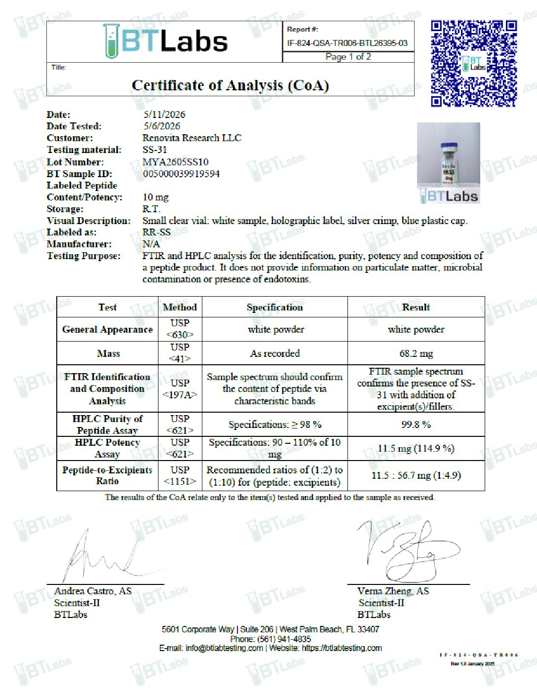 RR-SS 10mg (RESEARCH USE ONLY) - Image 2