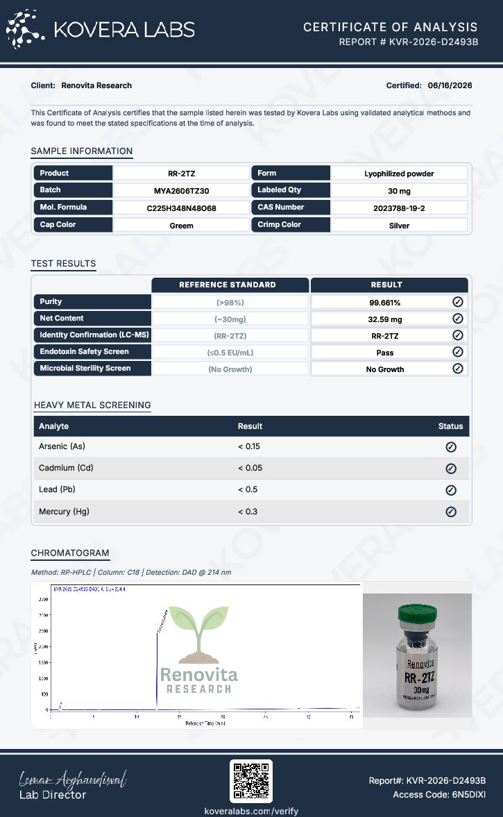 RR-2TZ FULL KIT- Ten Vials, 30mg each(RESEARCH USE ONLY) - Image 2