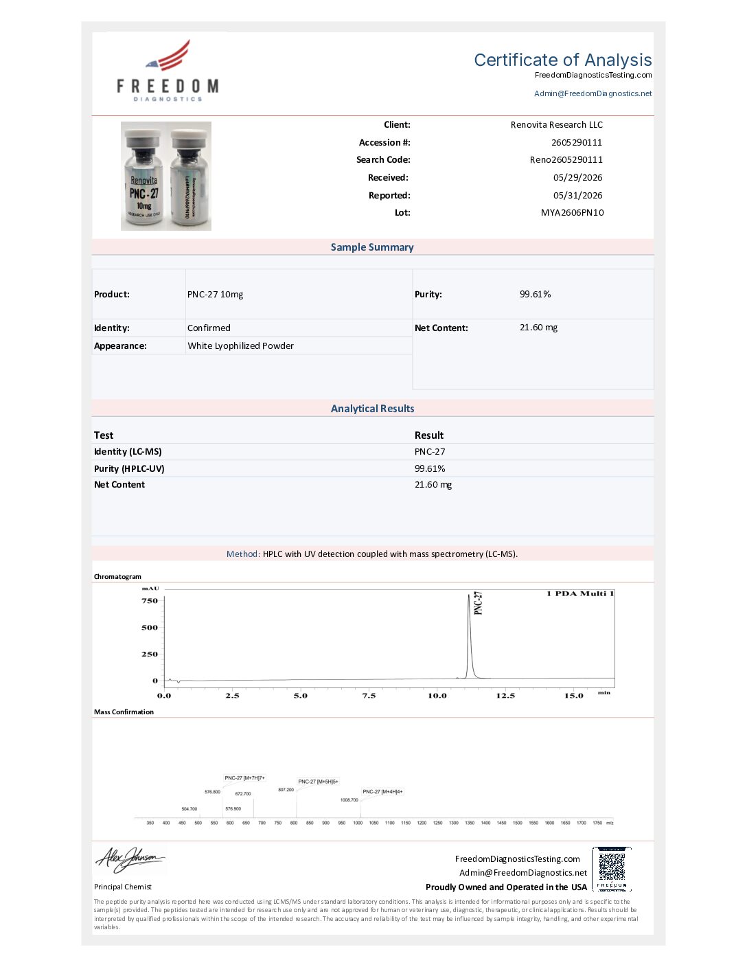PNC-27 20mg (RESEARCH USE ONLY) - Image 2
