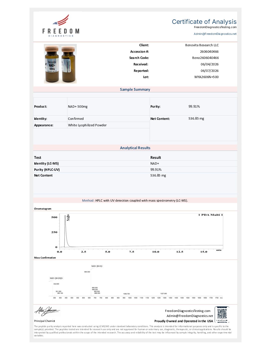 NAD+ 500mg (RESEARCH USE ONLY) - Image 2