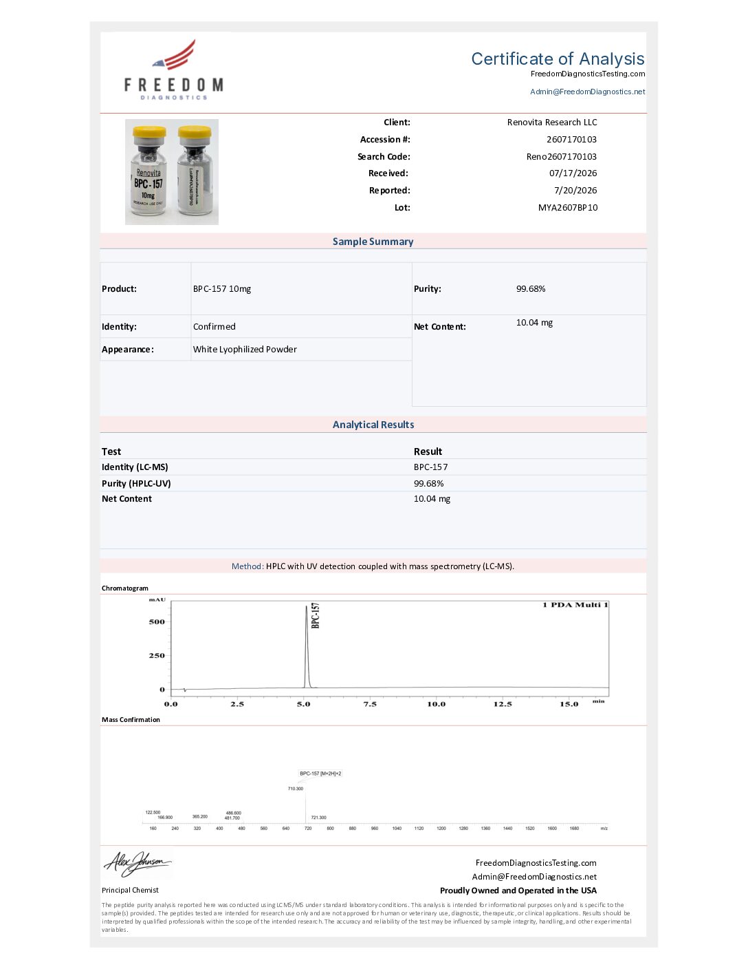 BPC-157 - 10mg (RESEARCH USE ONLY) - Image 2