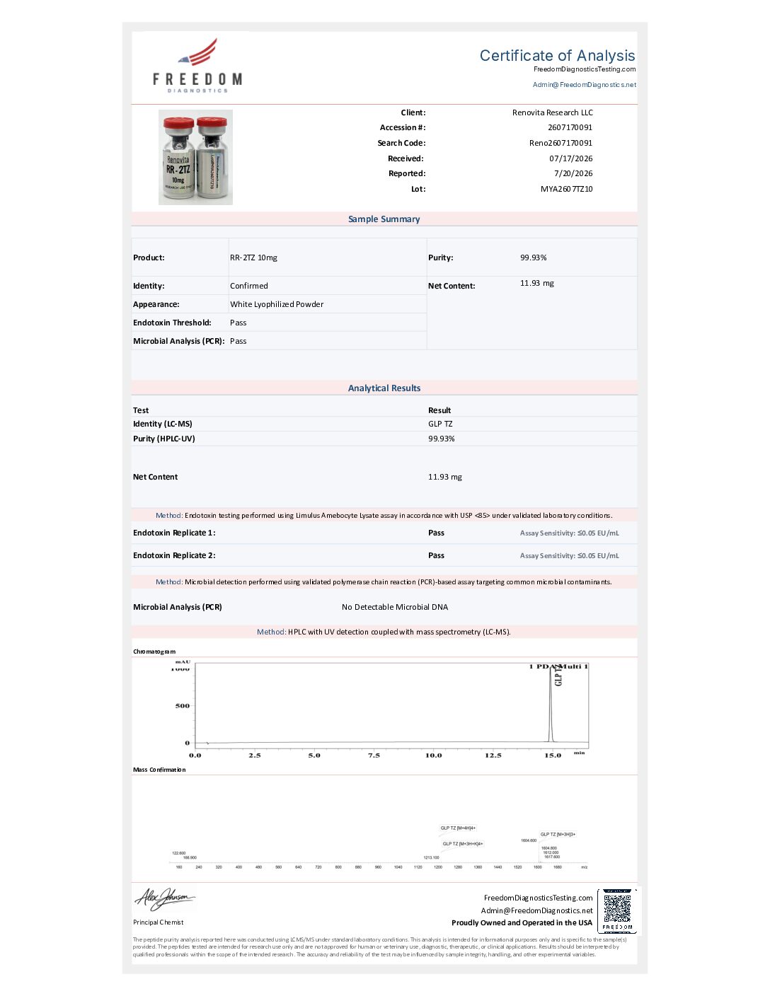 RR-2TZ 10mg (RESEARCH USE ONLY) - Image 2