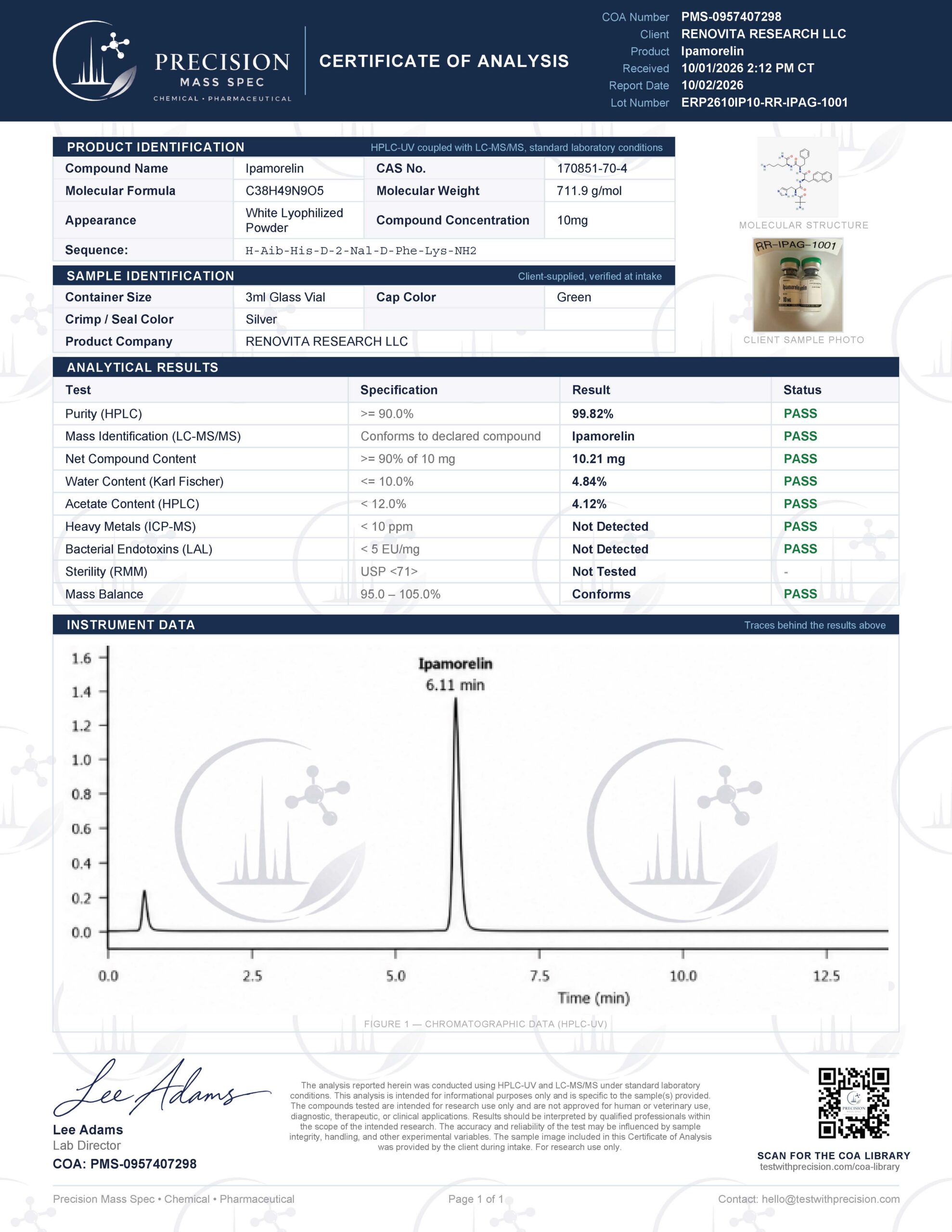 Ipamorelin-10mg (RESEARCH USE ONLY) - Image 2